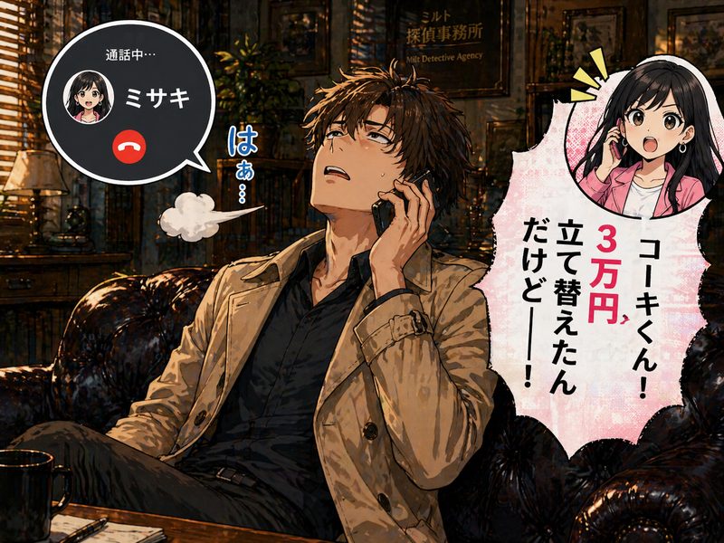 ミサキからの電話シーン