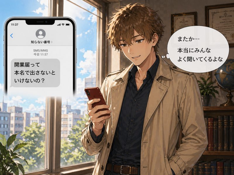 ミサキからSMSが届くシーン