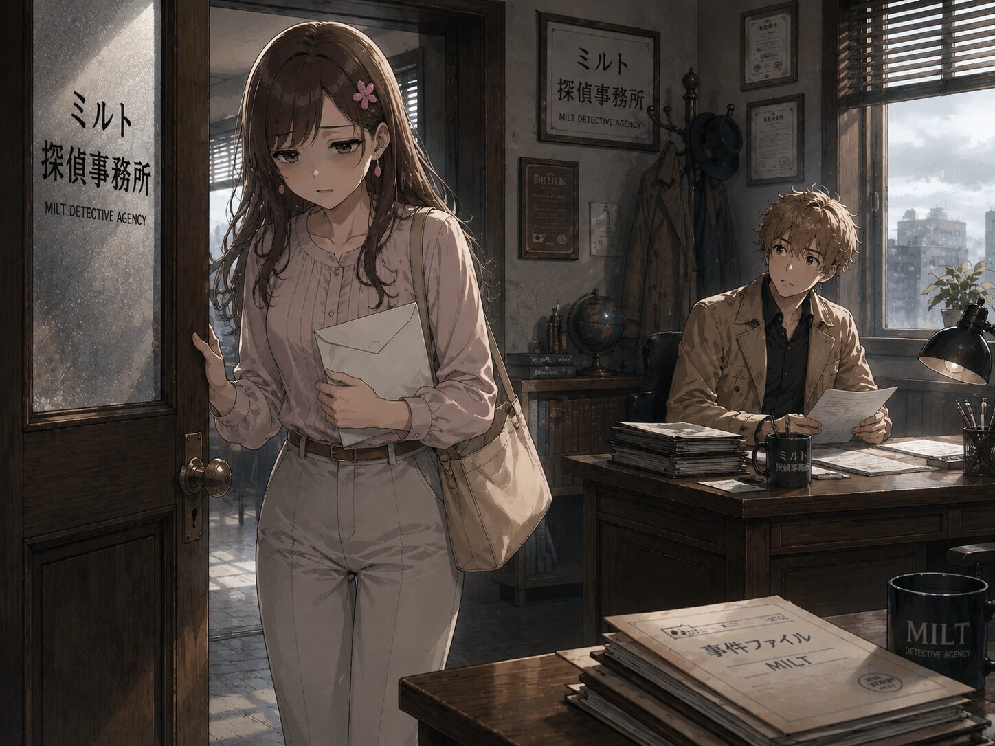 顔色の悪いサクラが事務所を訪れる