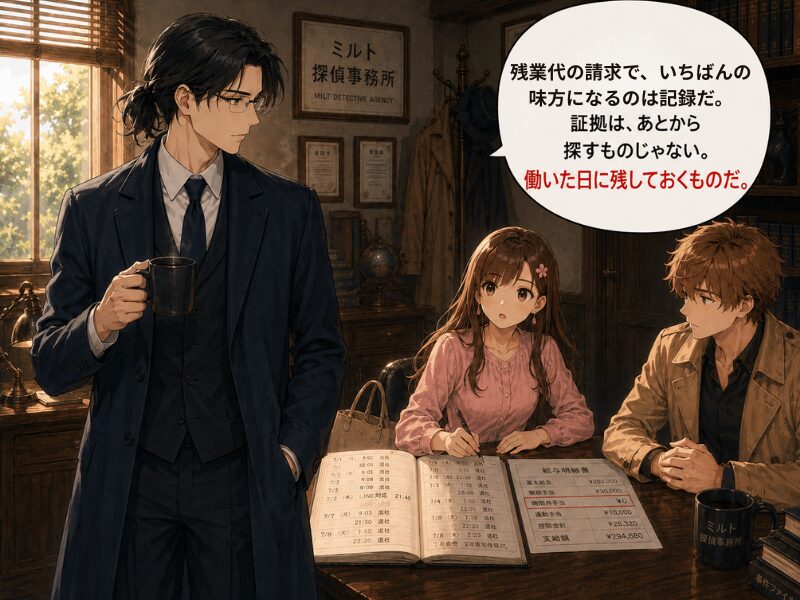 「いちばんの味方になるのは記録だ」とひとこと告げるケイイチロウ