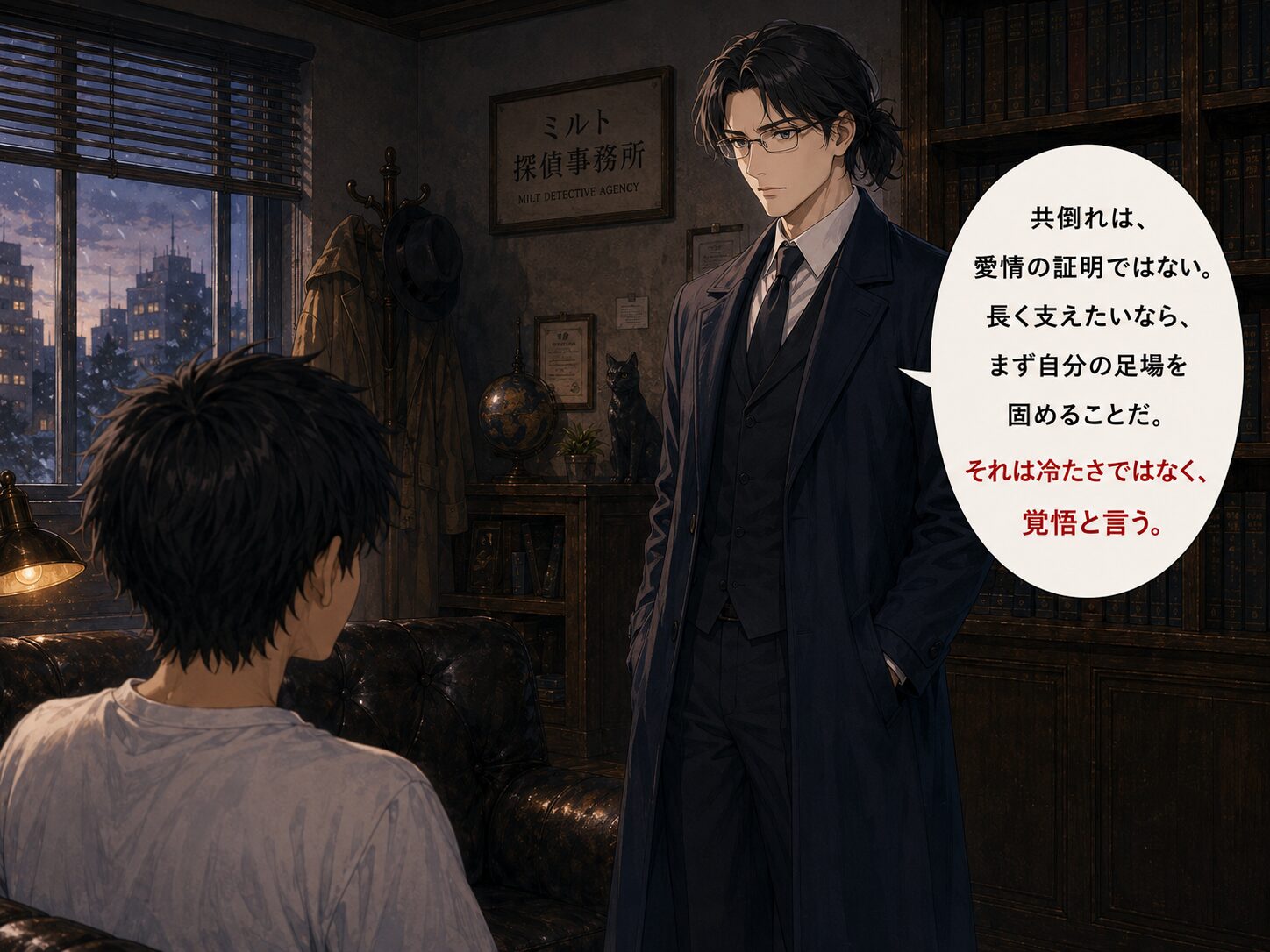 ケイイチロウが共倒れについて語るシーン
