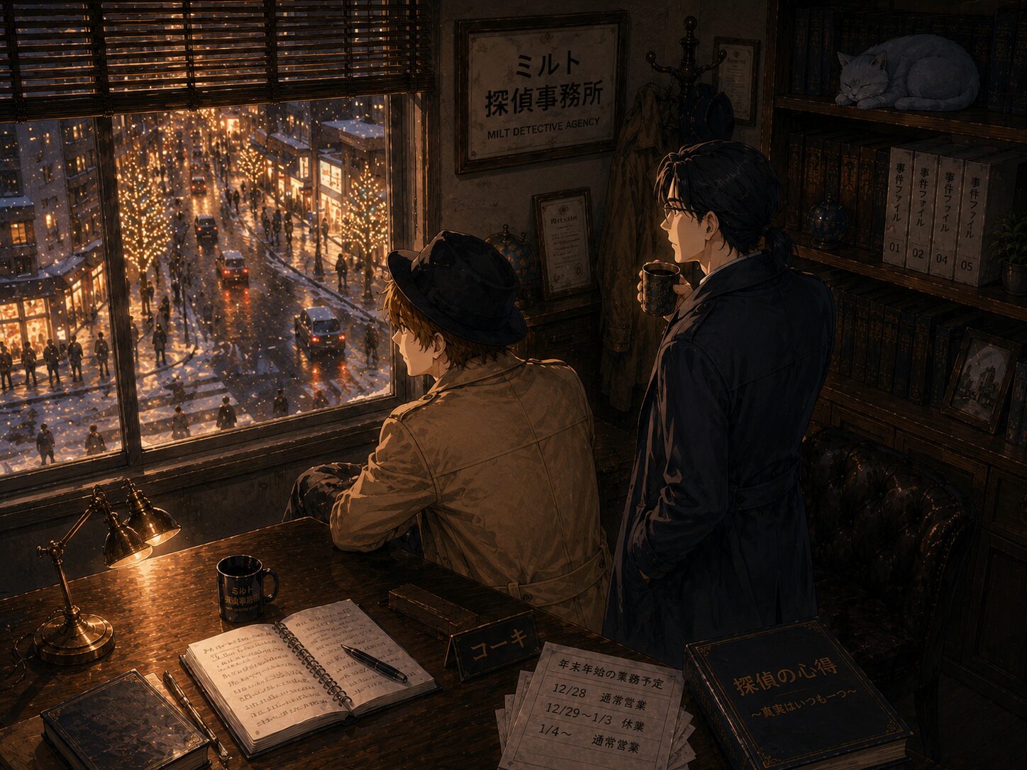 年末の挨拶をして帰るケンタ