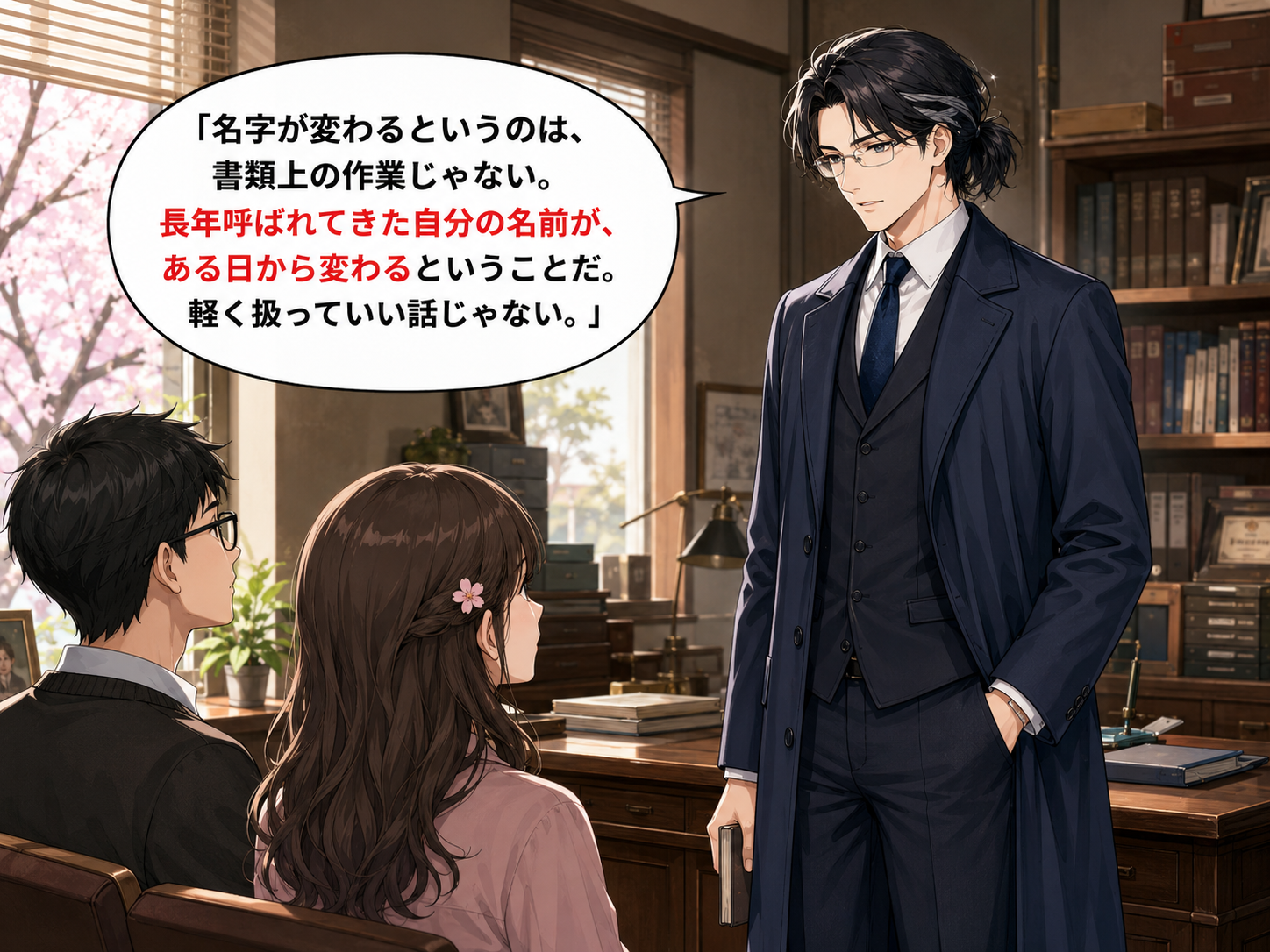 ケイイチロウが名字の重みについて語るシーン