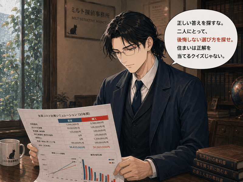 ケイイチロウが後悔しない選び方について語るシーン