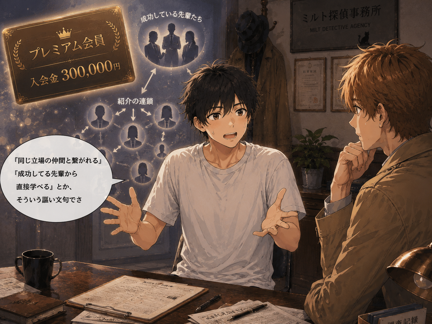 入会金30万円のコミュニティについて話すケンタ