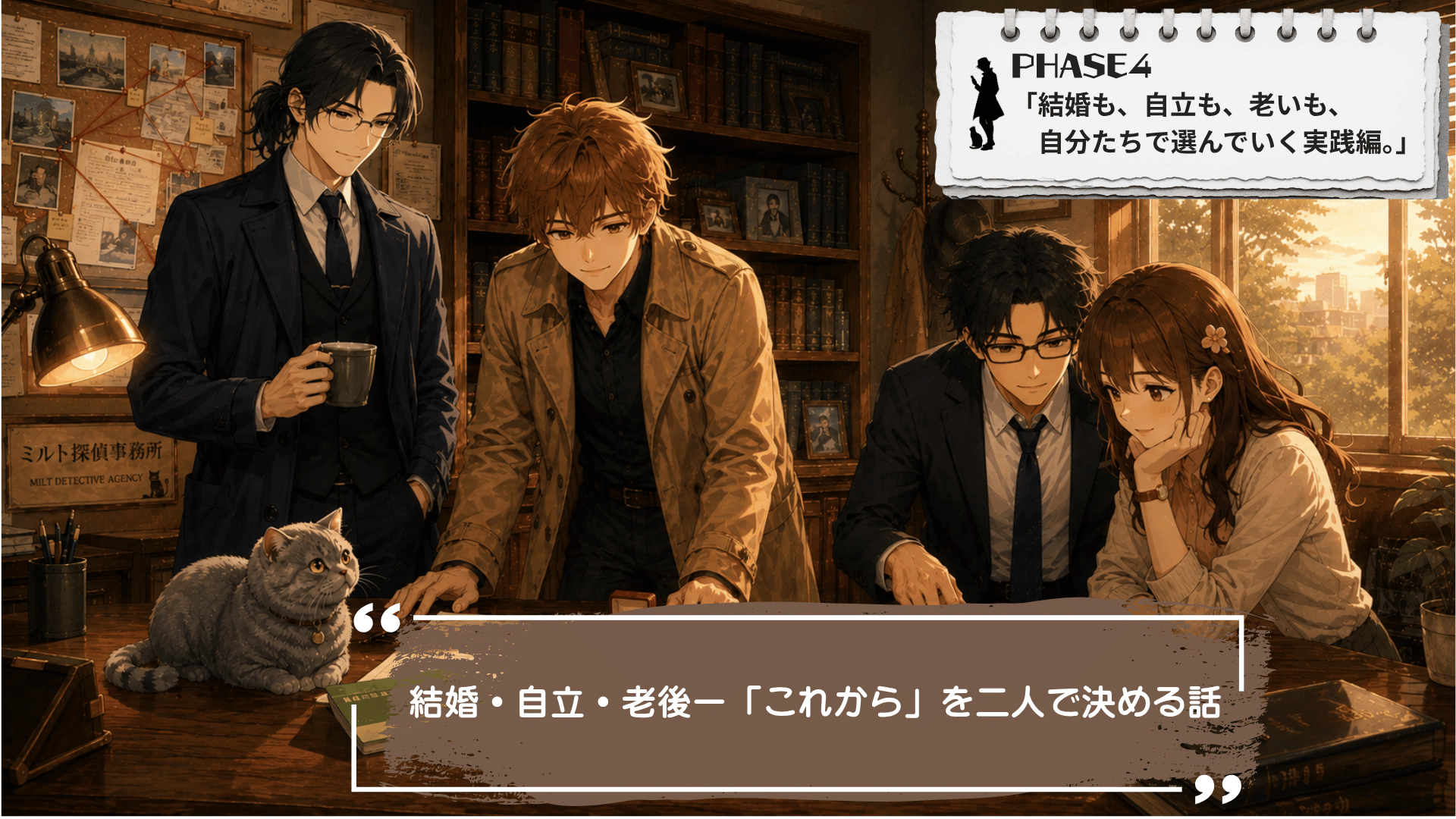 PHASE 4 結婚も、自立も、老いも。自分たちで選んでいく実践編。