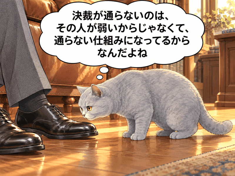 ミツルのきちんと磨かれた革靴の匂いを嗅ぐルリ